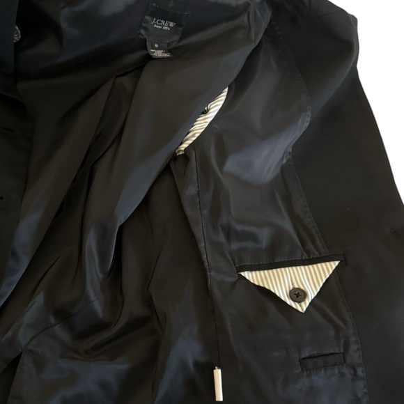 J. Crew Double Button Super 120’s Wool Blazer Black Size - Picture 8 of 10